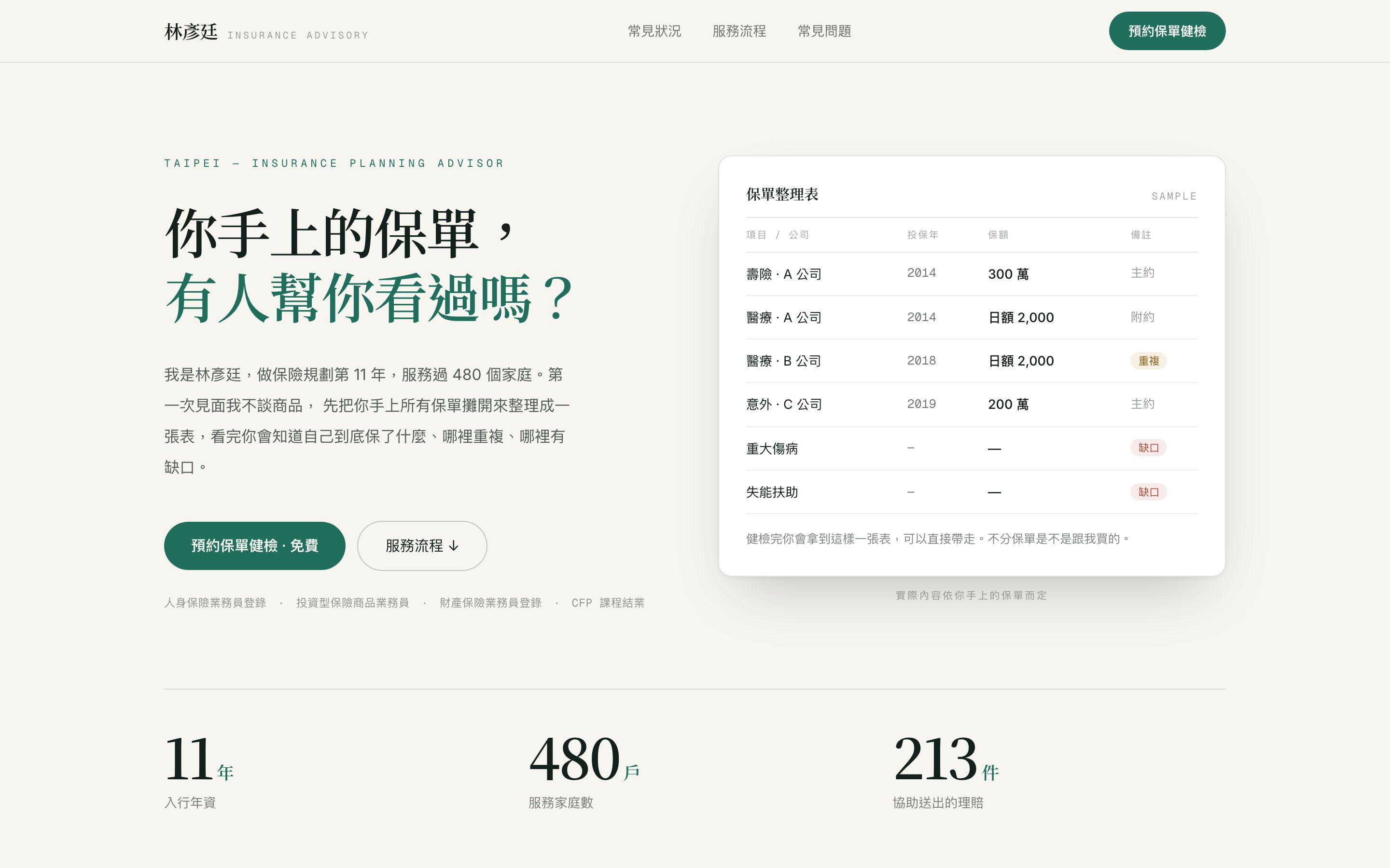 保險顧問風格範例